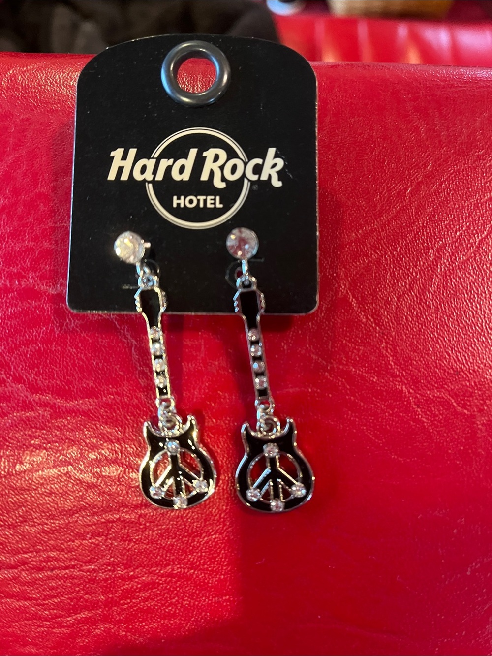 Hard Rock Hotel dangly guitar earrings